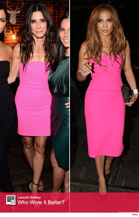 sandra bullock wearing same versace dress as jennifer lopez|sandra bullock versace dress.